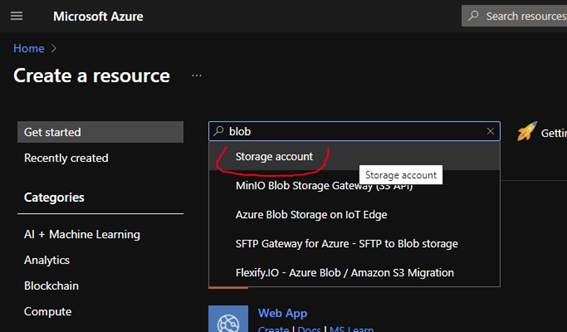 Manage Azure Blob storage using the Azure SDK